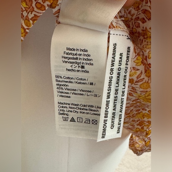 J.Crew Puff-sleeve V-neck Top in Scattered Blooms size 4 - Picture 8 of 10